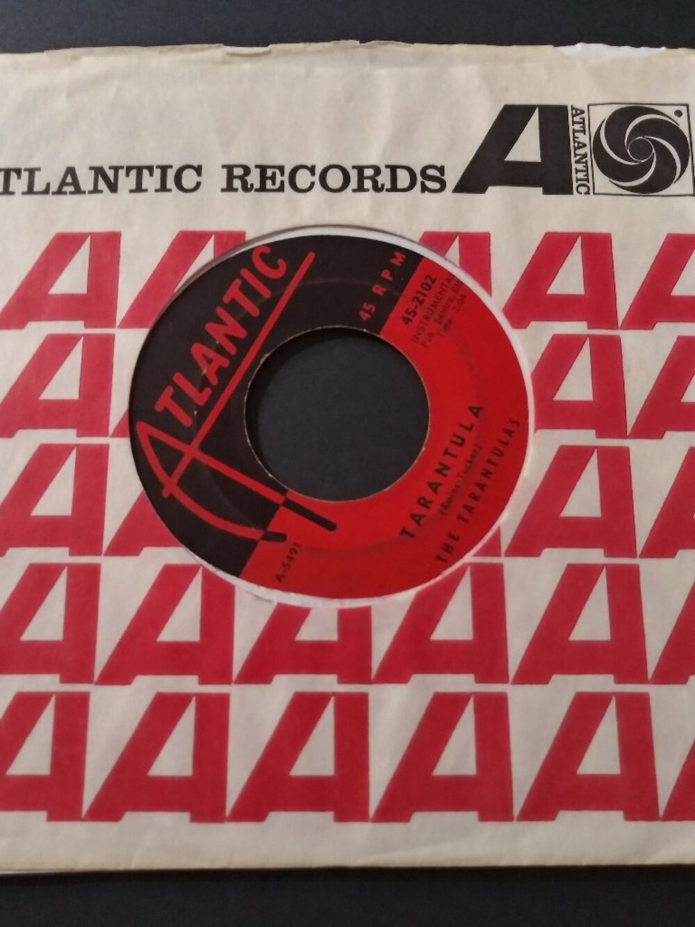 The Tarantulas – Tarantula & Black Widow VG- OG 45RPM Atlantic Record 1961 SURF